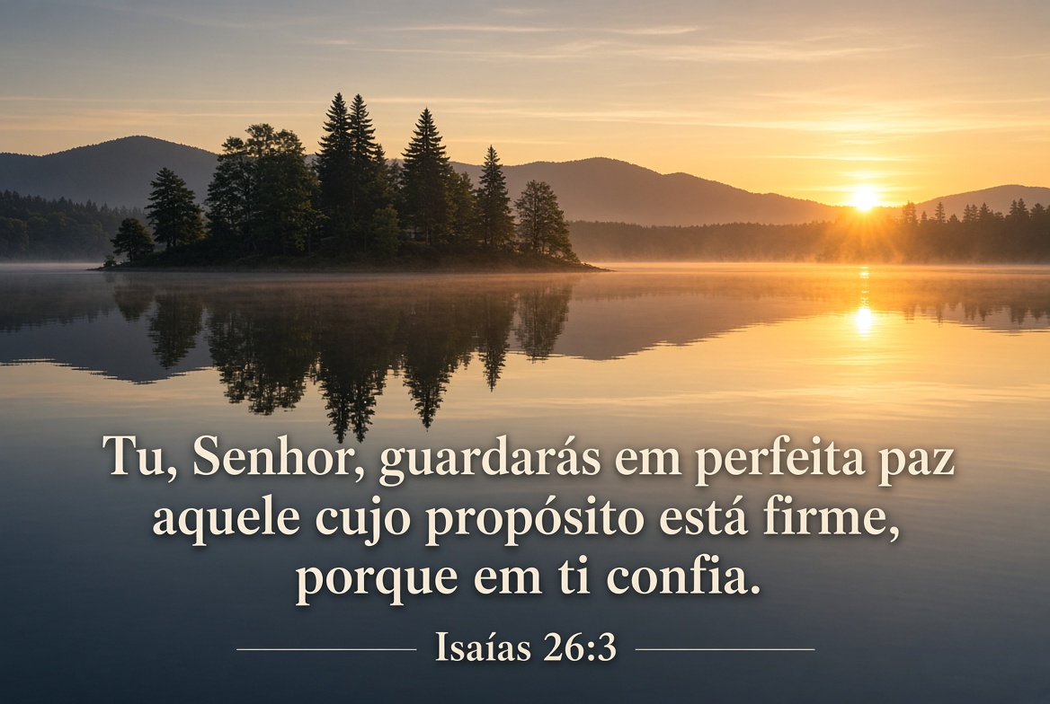 Imagem bíblica de Isaías 26:3