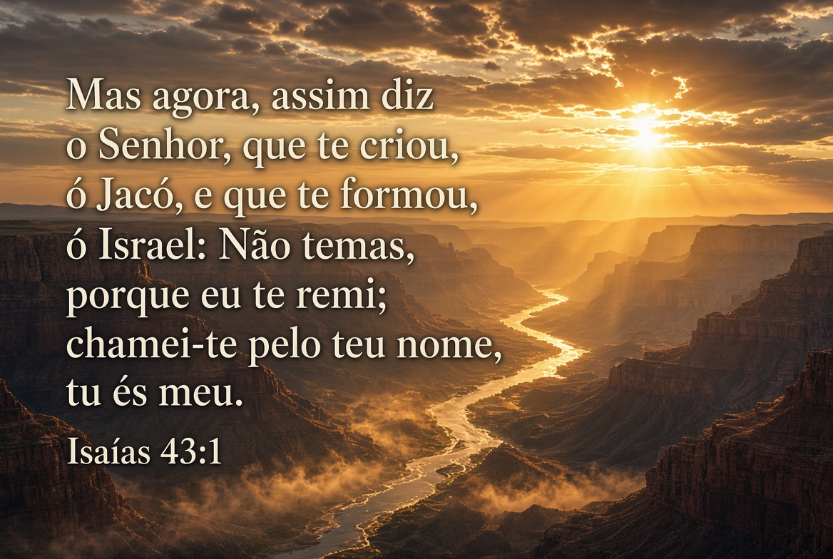 Imagem bíblica de Isaías 43:1