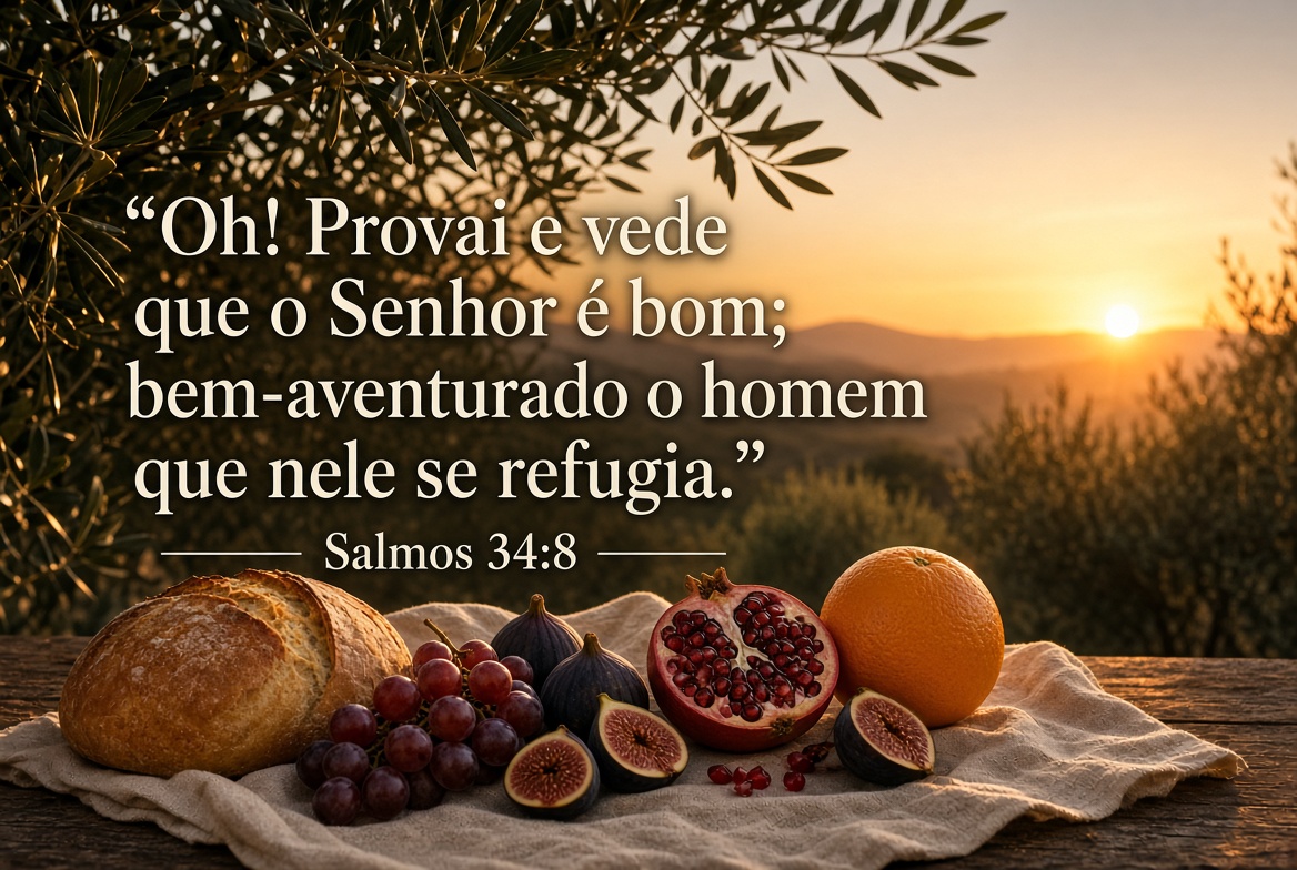 Imagem bíblica de Salmos 34:8