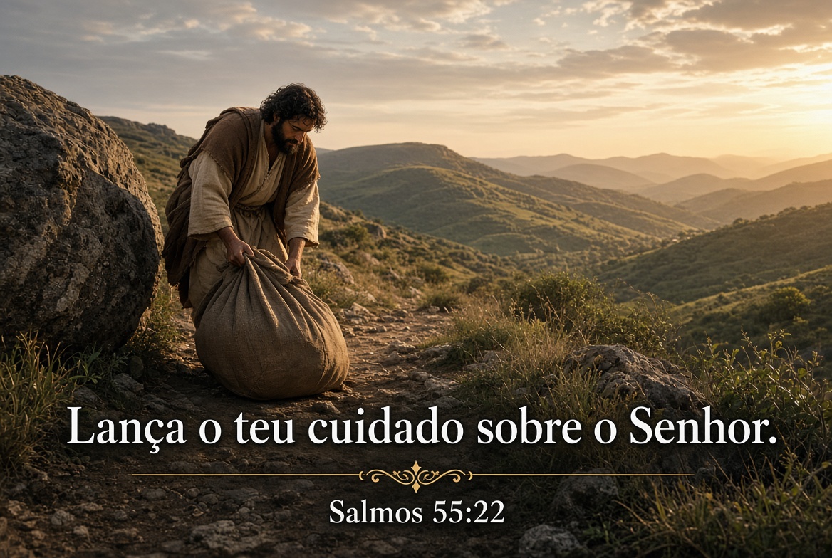 Imagem bíblica de Salmos 55:22
